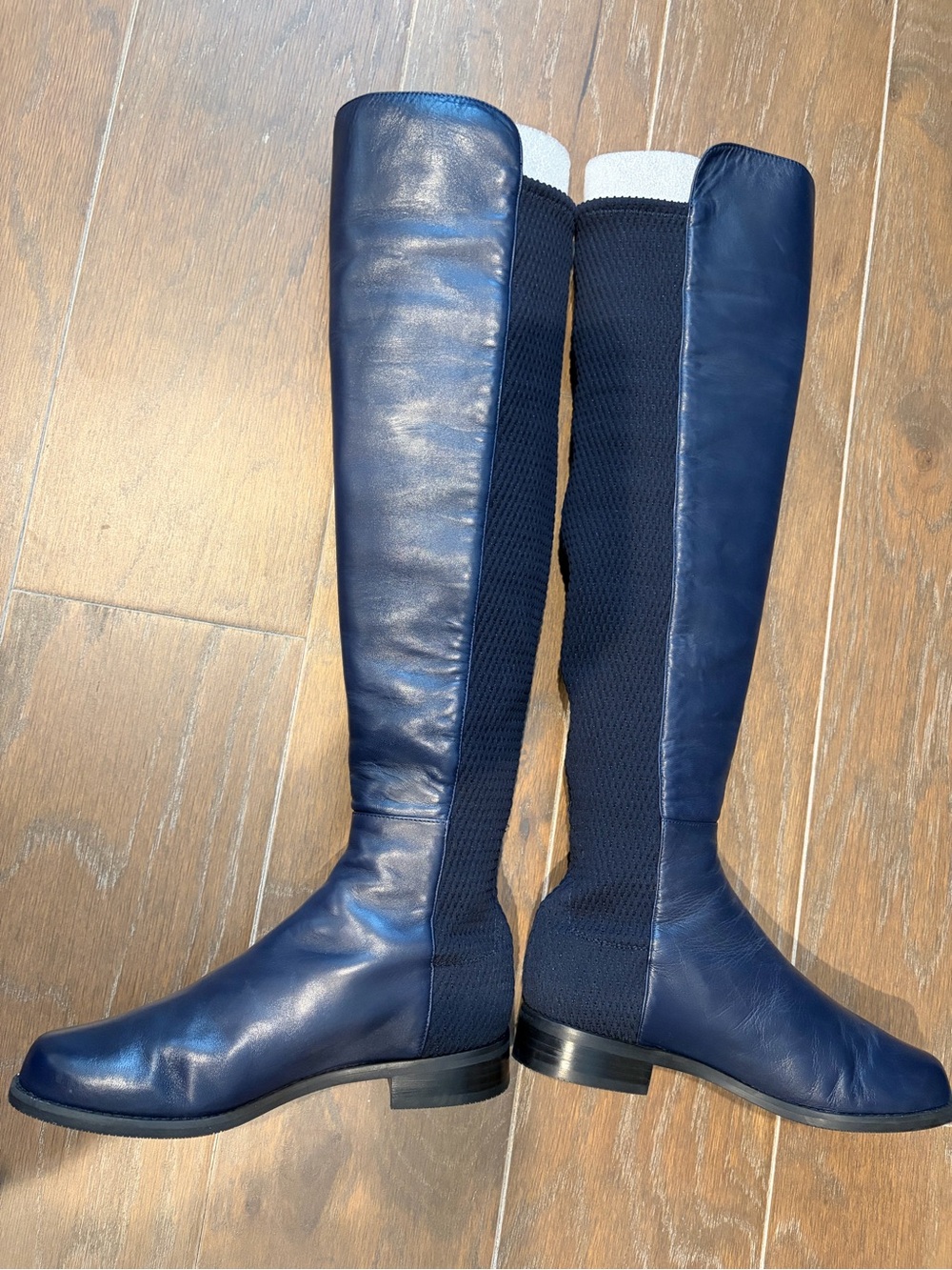 Stuart Weitzman Women's Navy Tall Riding Boots - Classic Knee-High Style